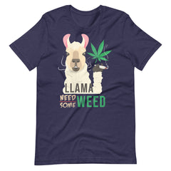 Womens-Funny-Llama-Need-Some-Weed-Pot-Smoking-t-shirt