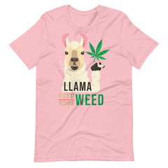 Womens-Funny-Llama-Need-Some-Weed-Pot-Smoking-t-shirt