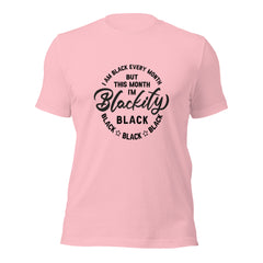 Blackity Black Print Unisex t-shirt