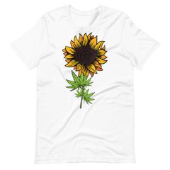 Womens-Weed-Marijuana-Leaf-Cannabis-Sun-flower- t-shirt